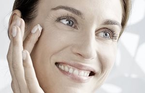 Woman uses cream