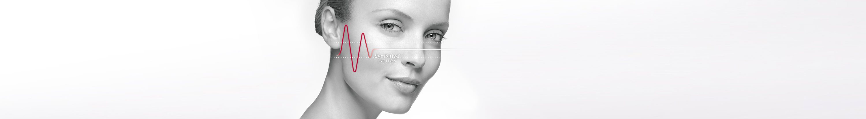 Woman with hypersensitive skin